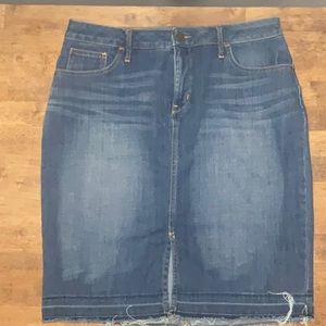 Knee Length Denim Skirt